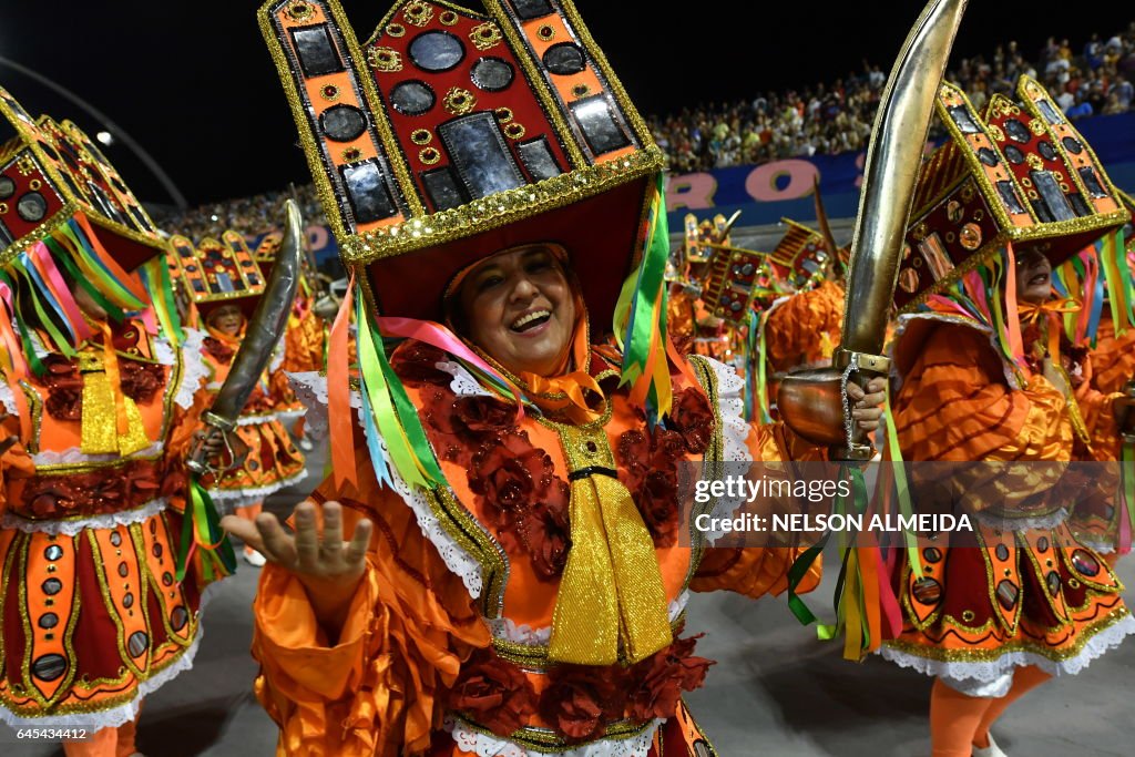 BRAZIL-CARNIVAL-SAO PAULO-DRAGOES DA REAL