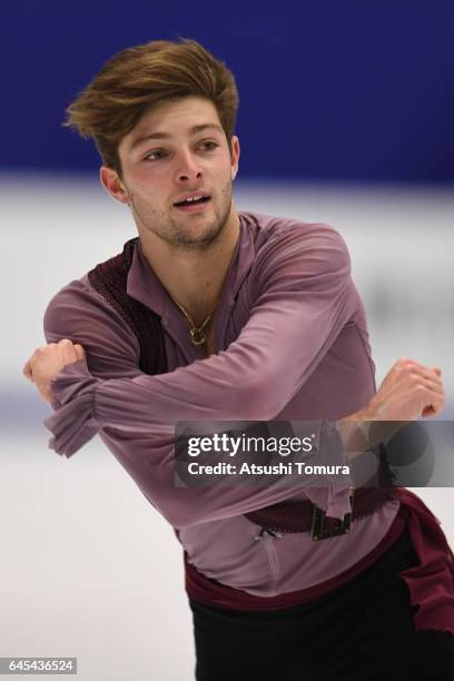 Brendan Kerry of Australia competes in figure skating men free skating on the day nine of the 2017 Sapporo Asian Winter Games at Makomanai indoor...