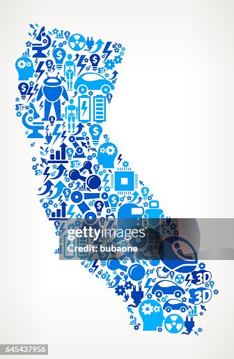 California Robots And Robotics Automation Pattern High-Res Vector ...