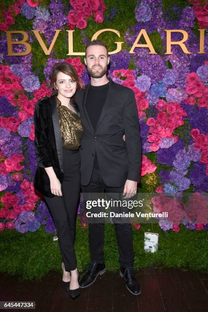 Actress Alexandra Dinu and producer Jeffrey Greenstein attend Bulgari's Pre-Oscar Dinner at Chateau Marmont on February 25, 2017 in Hollywood, United...