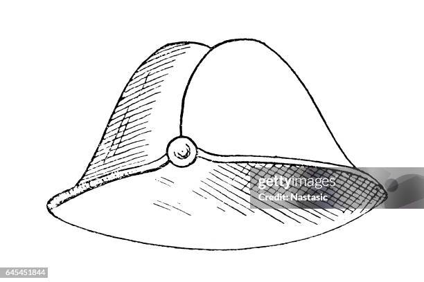 german cap - white hat fashion item stock illustrations