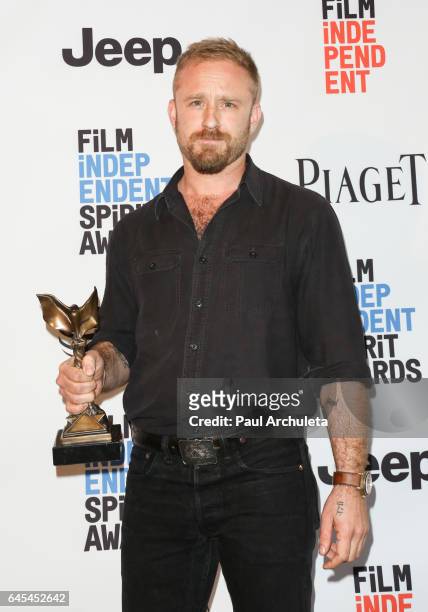 Actor Ben Foster attends the 2017 Film Independent Spirit Awards press room on February 25, 2017 in Santa Monica, California.