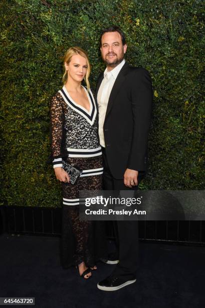 Kelly Sawyer and Jamie Patricof attend Charles Finch and CHANEL Pre-Oscar Awards Dinner at Madeo Restaurant on February 25, 2017 in Los Angeles,...