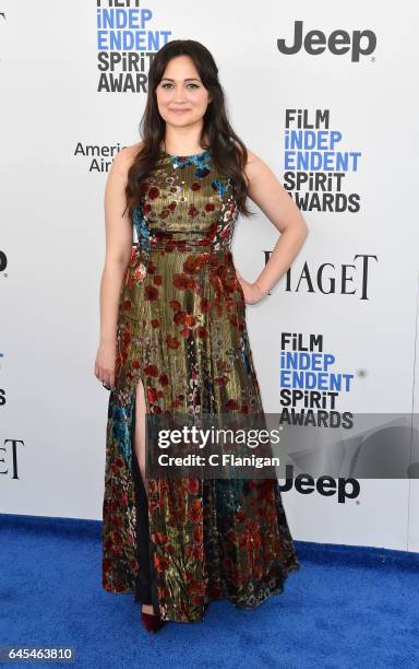 Lily Gladstone attends the 2017 Film Independent Spirit Awards at the Santa Monica Pier on February 25, 2017 in Santa Monica, California.