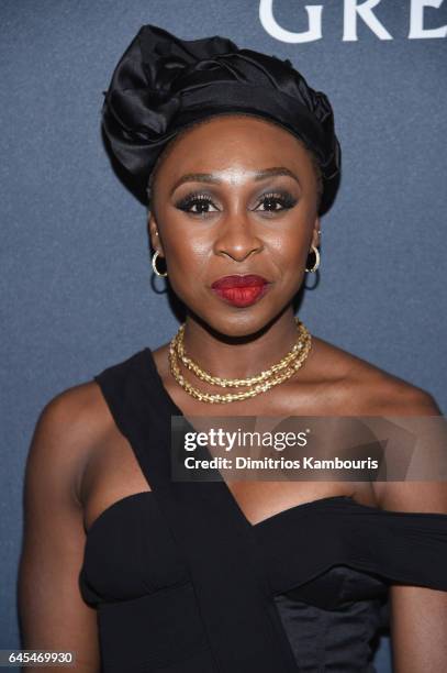 Actress Cynthia Erivo attends The Weinstein Company's Pre-Oscar Dinner in partnership with Bvlgari and Grey Goose at Montage Beverly Hills on...