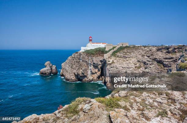 lighthouse of cape saint vincente - sagres ストックフォトと画像