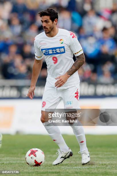 Joaquin Larrivey of JEF United Chiba in action during the J.League J2 match between Machida Zelvia and JEF United Chiba at Machida City Athletic...