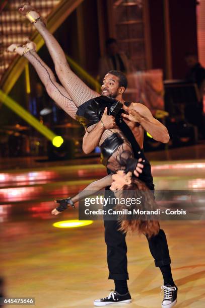 Giuliana De Sio and Maykel Fonts attends 'Ballando Con Le Stelle' Tv Show on February 25, 2017 in Rome, Italy.