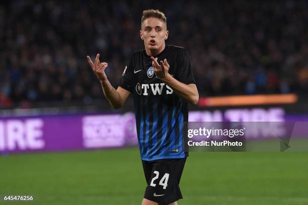 Andrea Conti of Atalanta BC during the Serie A TIM match between SSC Napoli and Atalanta BC at Stadio San Paolo Naples Italy on 25 February 2017.