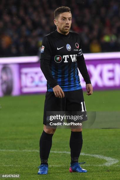 Alejandro Dario Gomez of Atalanta BC during the Serie A TIM match between SSC Napoli and Atalanta BC at Stadio San Paolo Naples Italy on 25 February...