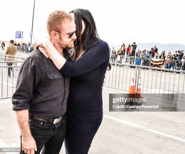 Actors Ben Foster and Laura Prepon attend the 2017 Film Independent Spirit Awards at the Santa Monica Pier on February 25, 2017 in Santa Monica,...