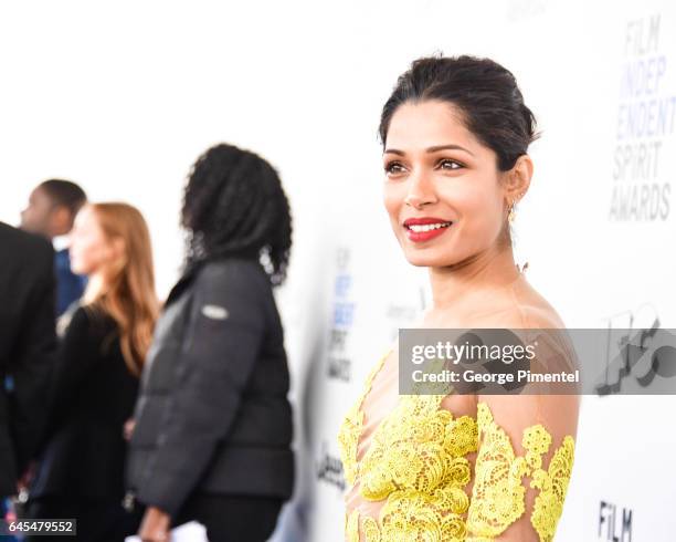 Actress Freida Pinto attends the 2017 Film Independent Spirit Awards at the Santa Monica Pier on February 25, 2017 in Santa Monica, California.