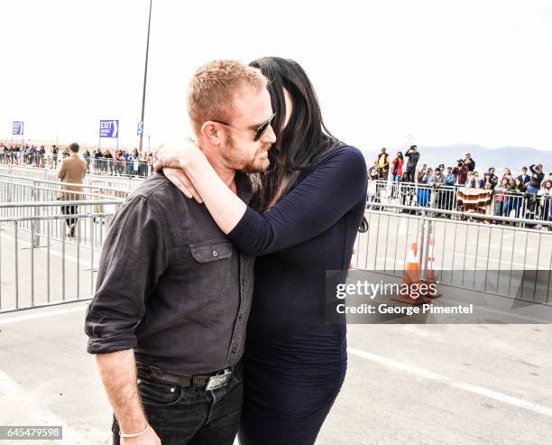 Actors Ben Foster and Laura Prepon attend the 2017 Film Independent Spirit Awards at the Santa Monica Pier on February 25, 2017 in Santa Monica,...