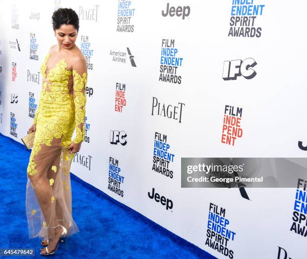 Actress Freida Pinto attends the 2017 Film Independent Spirit Awards at the Santa Monica Pier on February 25, 2017 in Santa Monica, California.