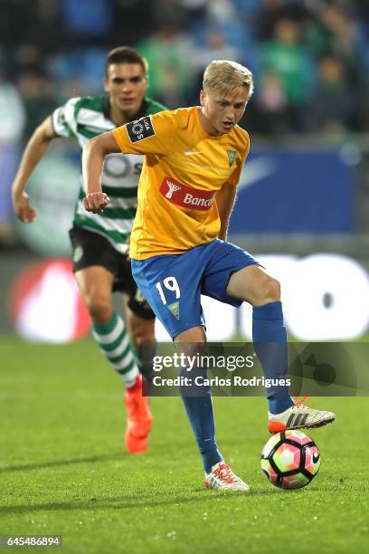 Estoril's midfielder Dmytro Yarchuk from Ucrania during the match between Estoril Praia SAD and Sporting CP for the Portuguese Primeira Liga at...