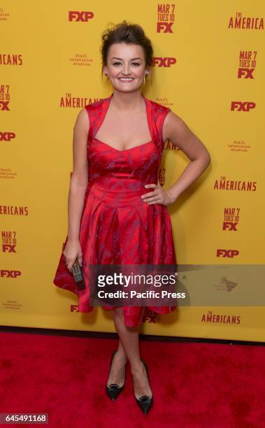 Alison Wright attends FX The Americans Season 5 premiere at DGA Theater in New York.