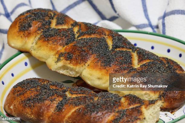 yammy homemade challah bread - challah stock pictures, royalty-free photos & images