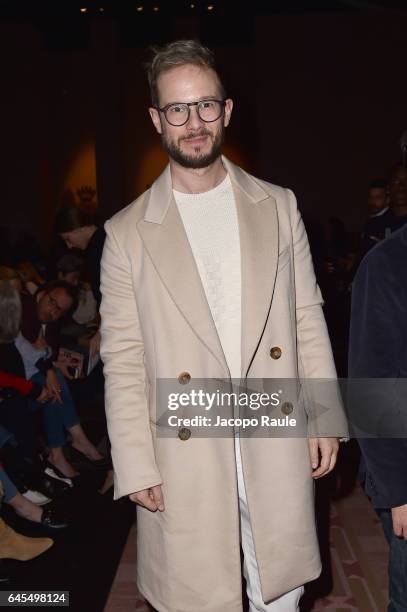 Paolo Stella attends the Trussardi show during Milan Fashion Week Fall/Winter 2017/18 on February 26, 2017 in Milan, Italy.