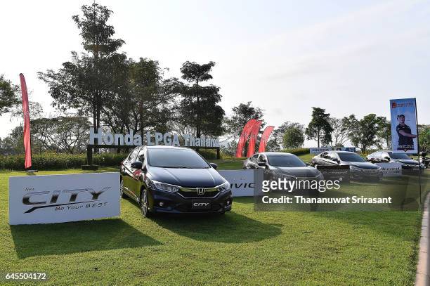 Sponsor car presents during the final round of Honda LPGA Thailand at Siam Country Club on February 26, 2017 in Chonburi, Thailand.