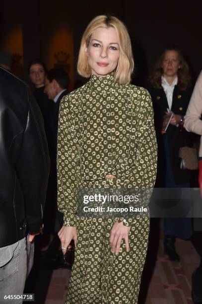 Roberta Ruiu attends the Trussardi show during Milan Fashion Week Fall/Winter 2017/18 on February 26, 2017 in Milan, Italy.