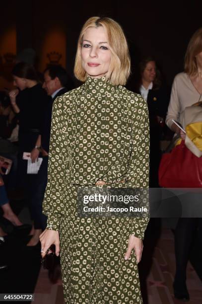 Roberta Ruiu attends the Trussardi show during Milan Fashion Week Fall/Winter 2017/18 on February 26, 2017 in Milan, Italy.