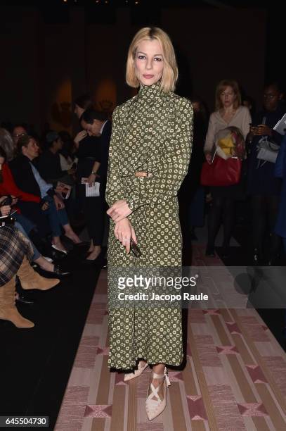 Roberta Ruiu attends the Trussardi show during Milan Fashion Week Fall/Winter 2017/18 on February 26, 2017 in Milan, Italy.