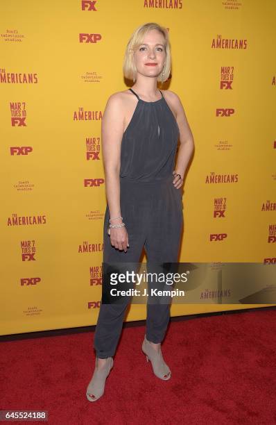 Actress Suzy Jane Hunt attends "The Americans" Season 5 Premiere at DGA Theater on February 25, 2017 in New York City.
