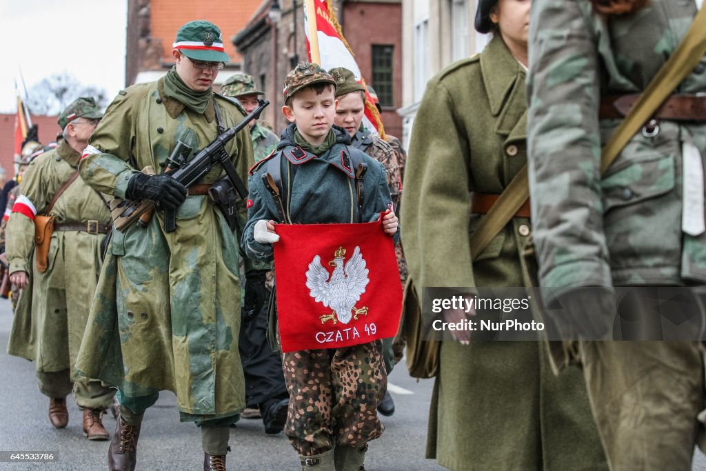 Cursed soldiers parade in Gdansk