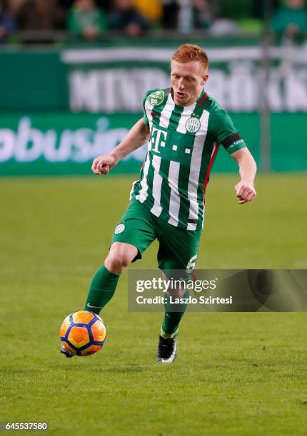 Laszlo Kleinheisler of Ferencvarosi TC controls the ball during the Hungarian OTP Bank Liga match between Ferencvarosi TC and Videoton FC at Groupama...