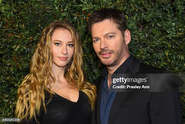 Georgia Tatum Connick and Harry Connick Jr. Attend Charles Finch and CHANEL Pre-Oscar Awards Dinner at Madeo Restaurant on February 25, 2017 in Los...