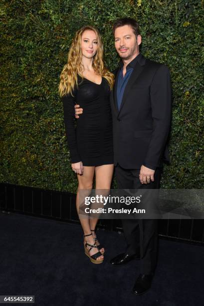 Georgia Tatum Connick and Harry Connick Jr. Attend Charles Finch and CHANEL Pre-Oscar Awards Dinner at Madeo Restaurant on February 25, 2017 in Los...