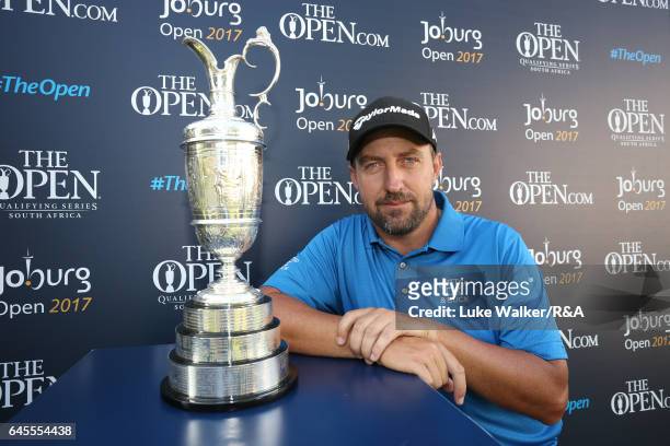 Darren Fichardt of South Africa during the final round of the Joburg Open at Royal Johannesburg and Kensington Golf Club on February 26, 2017 in...