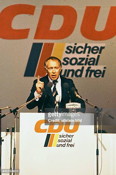 Heiner Geißler CDU - hier bei einer CDU Veranstaltung in Hannover
