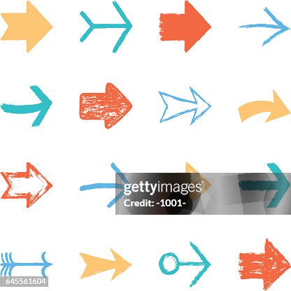 Set Color Arrow Sign Texture Paint High-Res Vector Graphic - Getty Images