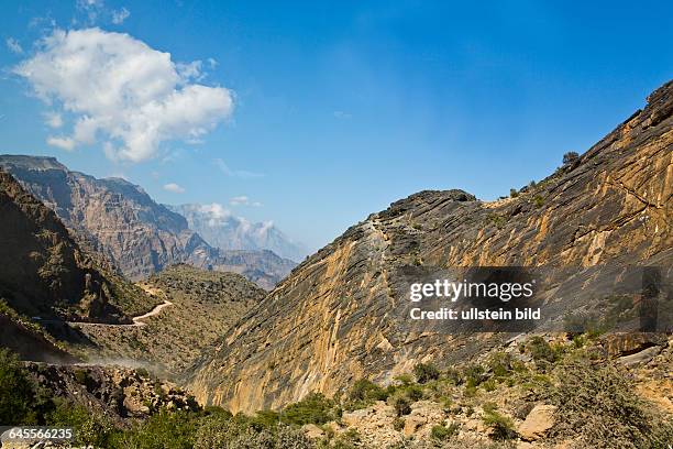 Oman, Sultanat Oman, Wadi Bani Awf , Al-Hadjar-Gebirge, Geologie, Arabien, Araber, arabisch, Arabische Halbinsel, Naher Osten, Mittlerer Osten,...