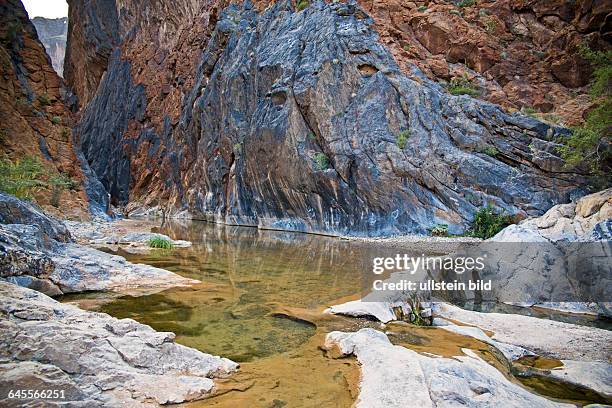 Oman, Sultanat Oman, Wadi Bani Awf , Al-Hadjar-Gebirge, Geologie, Arabien, Araber, arabisch, Arabische Halbinsel, Naher Osten, Mittlerer Osten,...