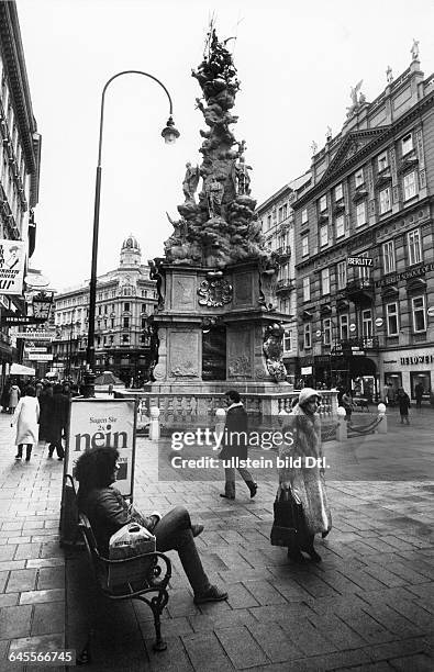 Impressions of Vienna, Pestsäule , Holy Trinity column located on the Graben in the inner city of Vienna