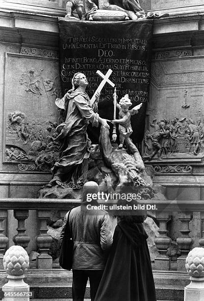 Impressions of Vienna, Pestsäule , Holy Trinity column located on the Graben in the inner city of Vienna