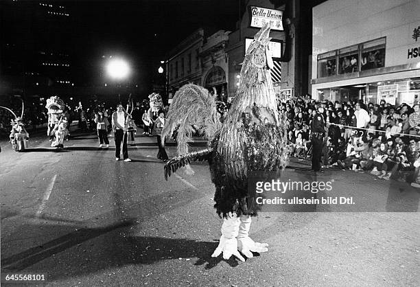 San Francisco, Chinatown, parade, probably Chinese New Year Parade, a rooster