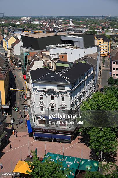 Dortmund, Ruhr area, Westphalia, North Rhine-Westphalia, NRW, city view, aerial view, town centre, Platz von Leeds, Leeds square, Brueck street,...