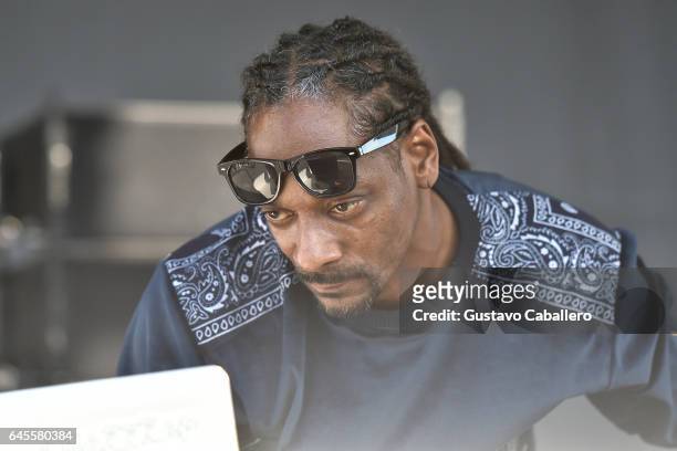 Snoop Dogg peforms at Goya Foods' Grand Tasting Village Featuring Mastercard Grand Tasting Tents & KitchenAid Culinary Demonstrations on February 25,...