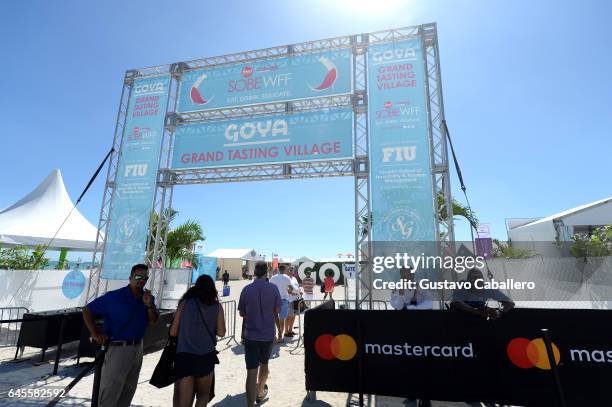 Guests arrive to Goya Foods' Grand Tasting Village Featuring Mastercard Grand Tasting Tents & KitchenAid Culinary Demonstrations on February 25, 2017...