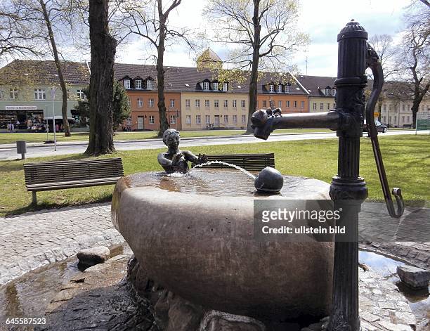 Brunnen - Historischer Stadtkern in Rheinsberg im Ruppiner Seenland in Brandenburg