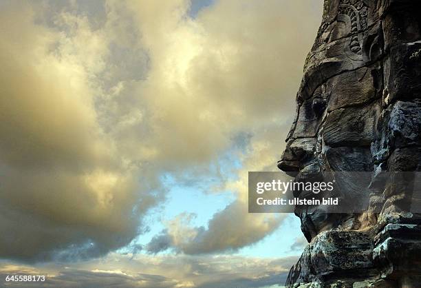 Gesicht des Bodhisattva Lokeshvara in Bayon - Ankor - Kambodscha