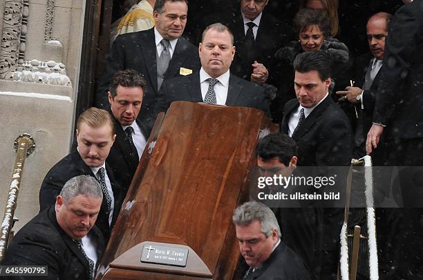 January 6 New York, NY, USA. Mourners have gathered at Loyola church in upper Manhattan, New York, at the funeral of former three-term governor Mario...