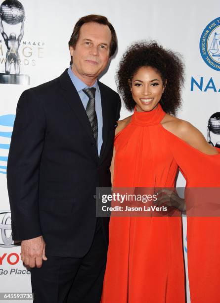 Actor Bill Paxton and actress Lex Scott Davis attend the 48th NAACP Image Awards at Pasadena Civic Auditorium on February 11, 2017 in Pasadena,...