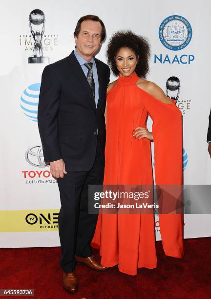 Actor Bill Paxton and actress Lex Scott Davis attend the 48th NAACP Image Awards at Pasadena Civic Auditorium on February 11, 2017 in Pasadena,...