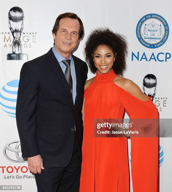 Actor Bill Paxton and actress Lex Scott Davis attend the 48th NAACP Image Awards at Pasadena Civic Auditorium on February 11, 2017 in Pasadena,...