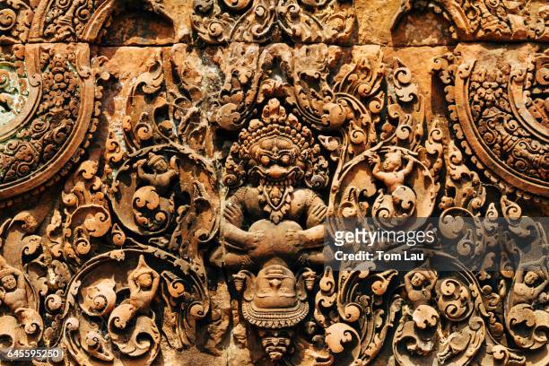 banteay srei, angkor, cambodia - banteay srei stock pictures, royalty-free photos & images