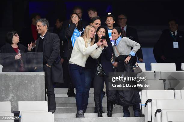 Monica McCourt , wife of Marseille owner Frank McCourt, during the French Ligue 1 match Marseille and Paris Saint Germain at Stade Velodrome on...